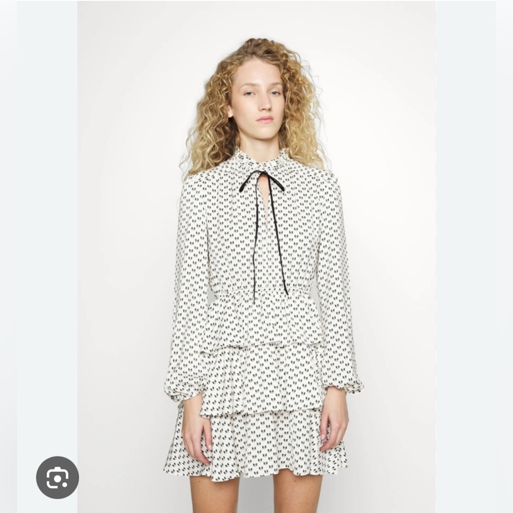Elegant Polka Dot Ruffle Dress
